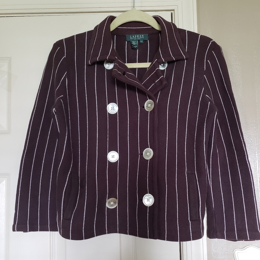 Ladies Ralph Lauren  vintage double knit double breasted knit jacket